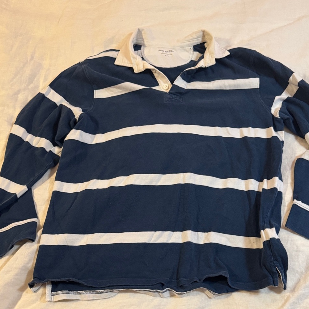 Joe Fresh Navy and White Striped Jersey